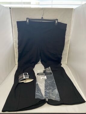 Torrid Black Flared Leggings with PinTuck